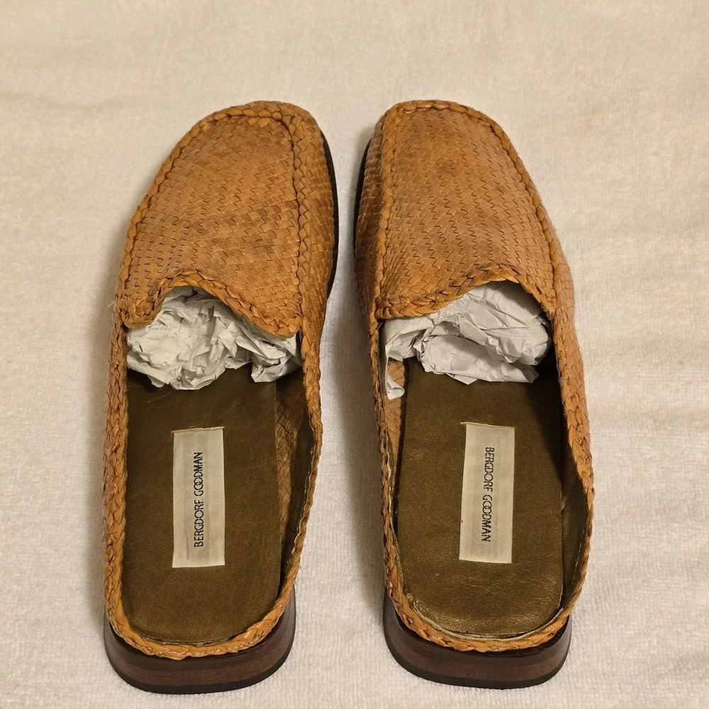 PONS QUINTANA for BERGDORF GOODMAN Womens‎ Leather Mule Slides Sandals 38 / US 8